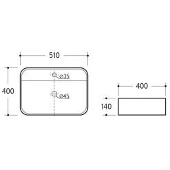 Garnero Arredamenti Lavabo bagno da appoggio 50x40cm ceramica bianco Delty Best