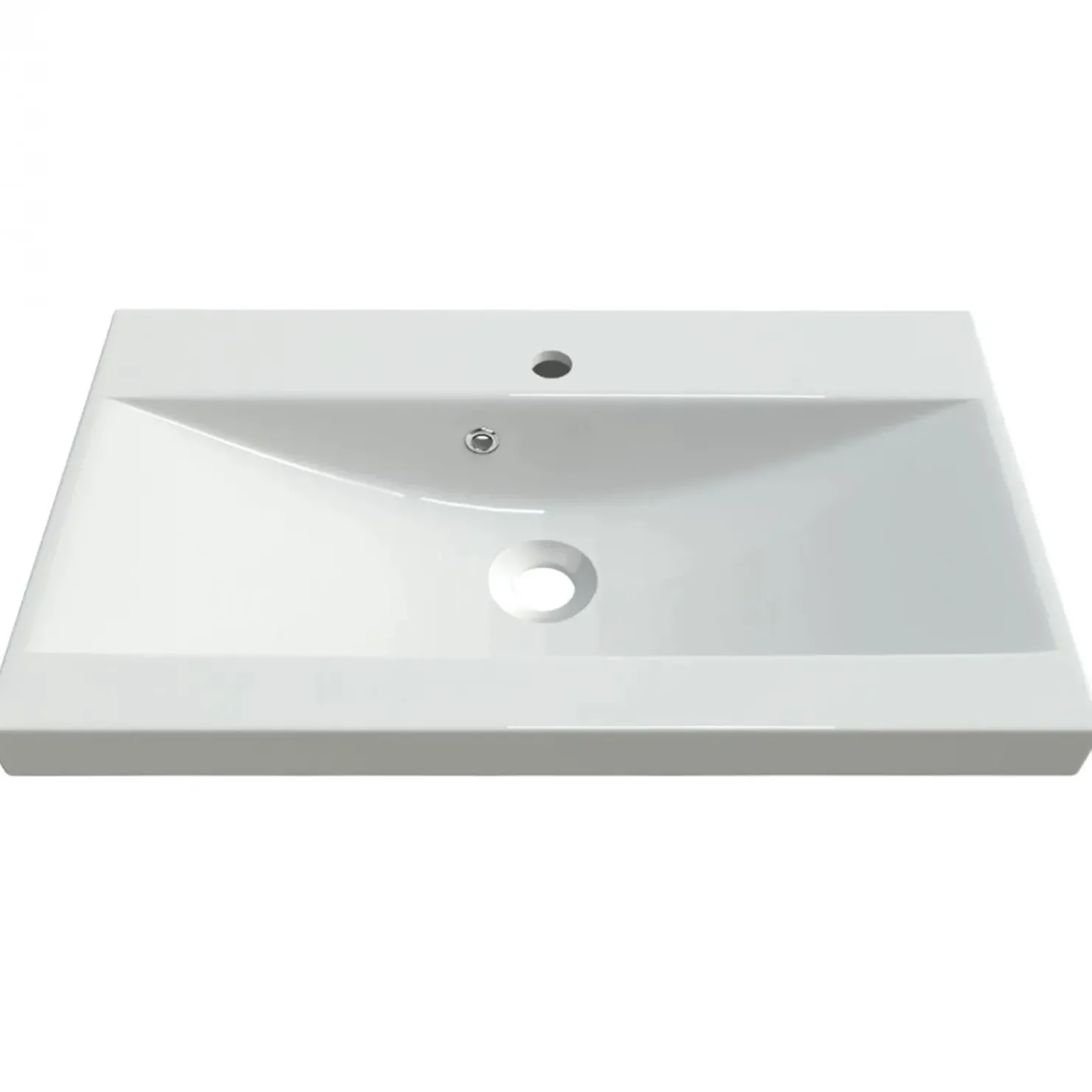 Garnero Arredamenti Lavabo bagno da incasso 60x35cm conglomerato bianco Bolla Online