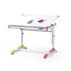 Garnero Arredamenti Lavagna per bambini regolabile 100x84cm bianco verde/rosa Michigan Discount