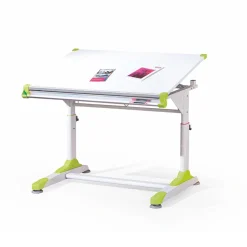 Garnero Arredamenti Lavagna per bambini regolabile 100x84cm bianco verde/rosa Michigan Discount