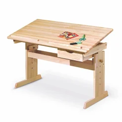 Garnero Arredamenti Lavagna per bambini regolabile 109x96cm pino Atenea Best