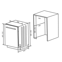 Garnero Arredamenti Lavastoviglie da incasso 60x55cm 13 coperti Atlantic Best
