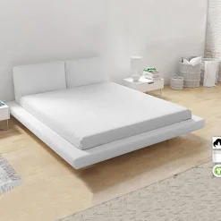 Garnero Arredamenti Lenzuolo oversize con angoli in cotone bio 180x200cm bianco Rolla Best