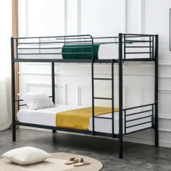 Garnero Arredamenti Letto a castello con 2 letti singoli 90x200cm nero Rodin Best