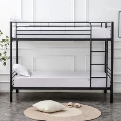 Garnero Arredamenti Letto a castello con 2 letti singoli 90x200cm nero Rodin Best