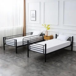 Garnero Arredamenti Letto a castello con 2 letti singoli 90x200cm nero Rodin Best