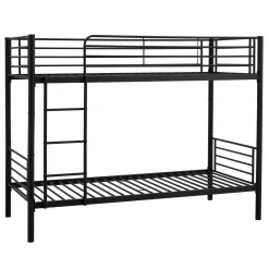 Garnero Arredamenti Letto a castello con 2 letti singoli 90x200cm nero Rodin Best