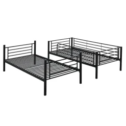 Garnero Arredamenti Letto a castello con 2 letti singoli 90x200cm nero Rodin Best