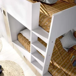 Garnero Arredamenti Letto a castello con armadio 275x106cm bianco rovere Clark Hot