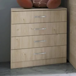 Garnero Arredamenti Letto a castello 205x96cm con cassettiera e mensola rovere Lorenzo Gihome® Online