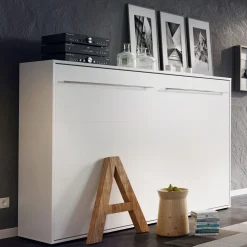 Garnero Arredamenti Letto a scomparsa orizzontale 120x200 cm una piazza e mezza bianco Chimera Best