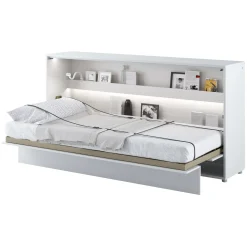 Garnero Arredamenti Letto a scomparsa orizzontale 90x200 cm singolo bianco Camelio New