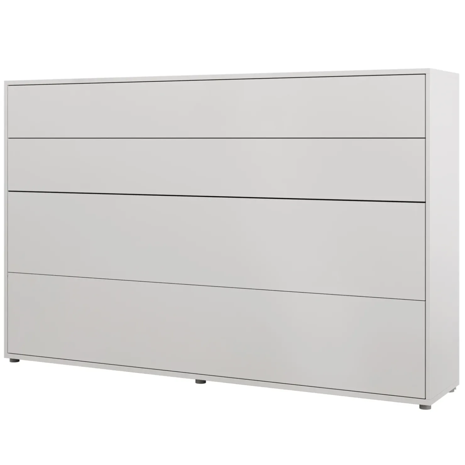 Garnero Arredamenti Letto a scomparsa orizzontale 120x200 cm una piazza e mezza bianco Camelio Outlet