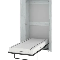 Garnero Arredamenti Letto a scomparsa verticale 90x200cm singolo bianco pino Calvin Gihome® Bianco Frassinato Best