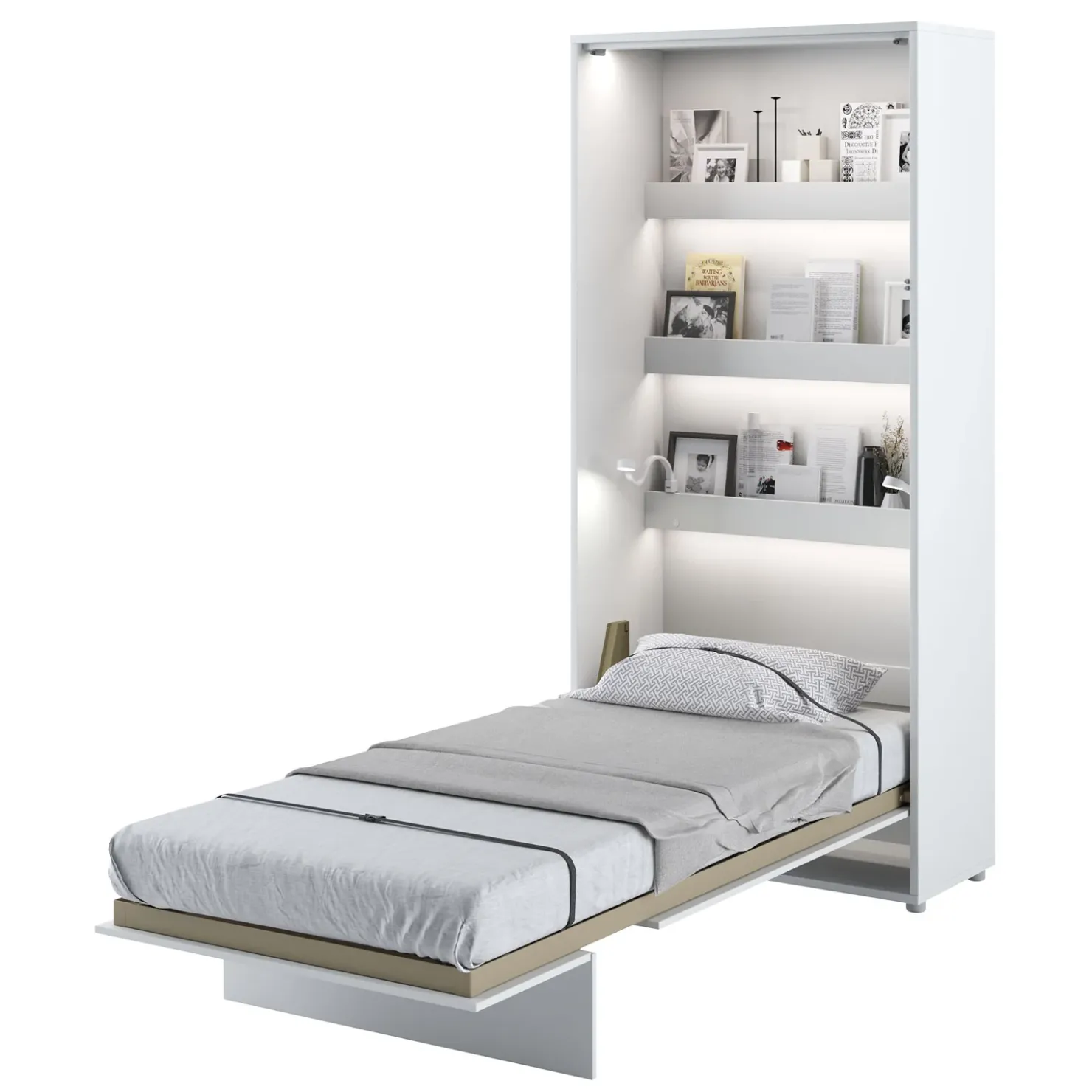 Garnero Arredamenti Letto a scomparsa verticale 90x200 cm singolo bianco Camelio Discount