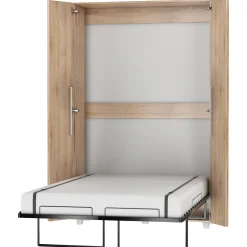 Garnero Arredamenti Letto a scomparsa verticale 120x200cm piazza e mezza sonoma Calvin Gihome® Rovere