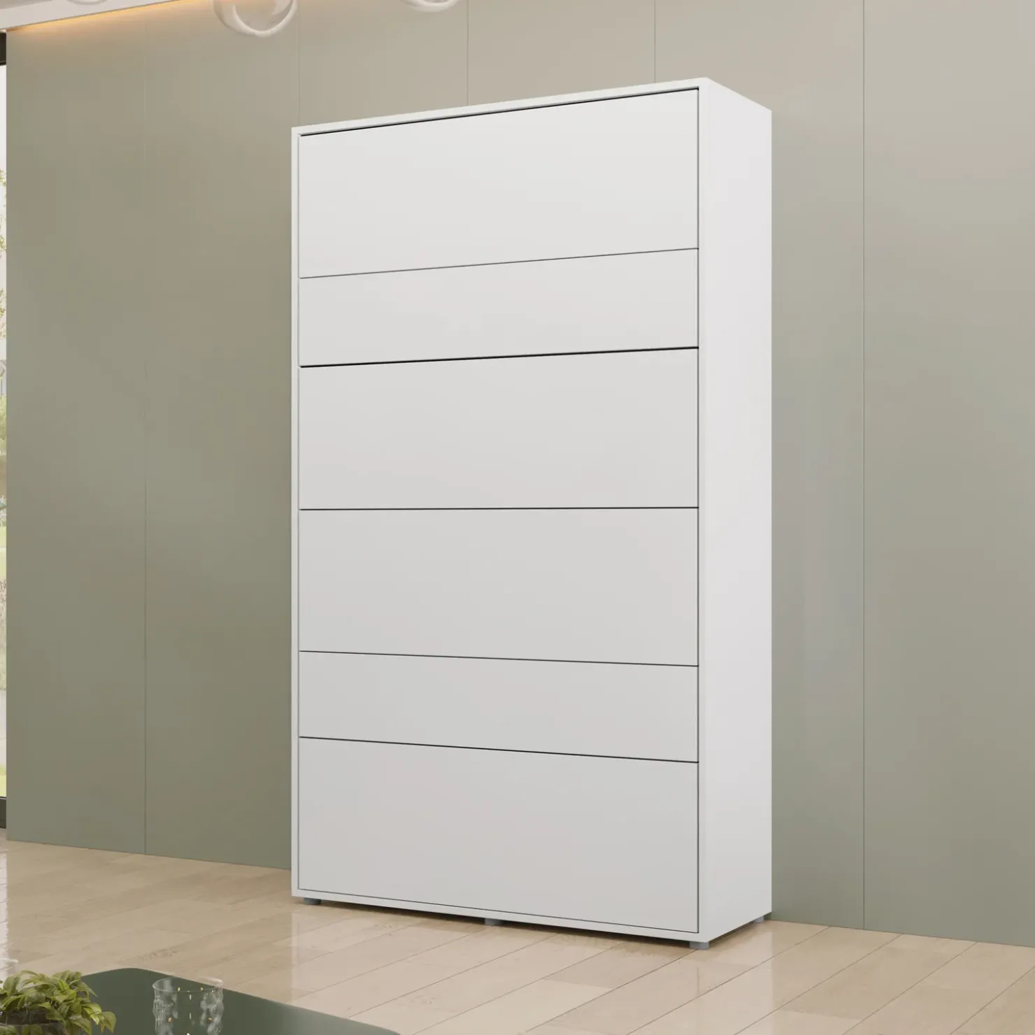 Garnero Arredamenti Letto a scomparsa verticale 120x200 cm una piazza e mezza bianco Camelio Clearance