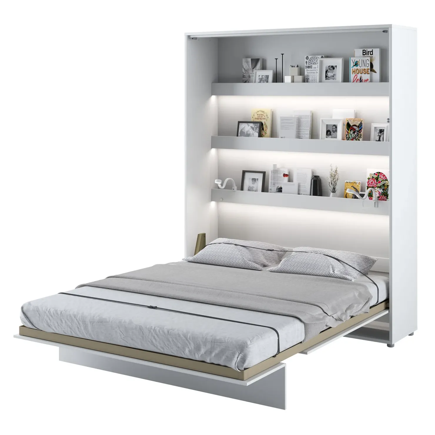 Garnero Arredamenti Letto a scomparsa verticale 160x200 cm matrimoniale bianco Camelio