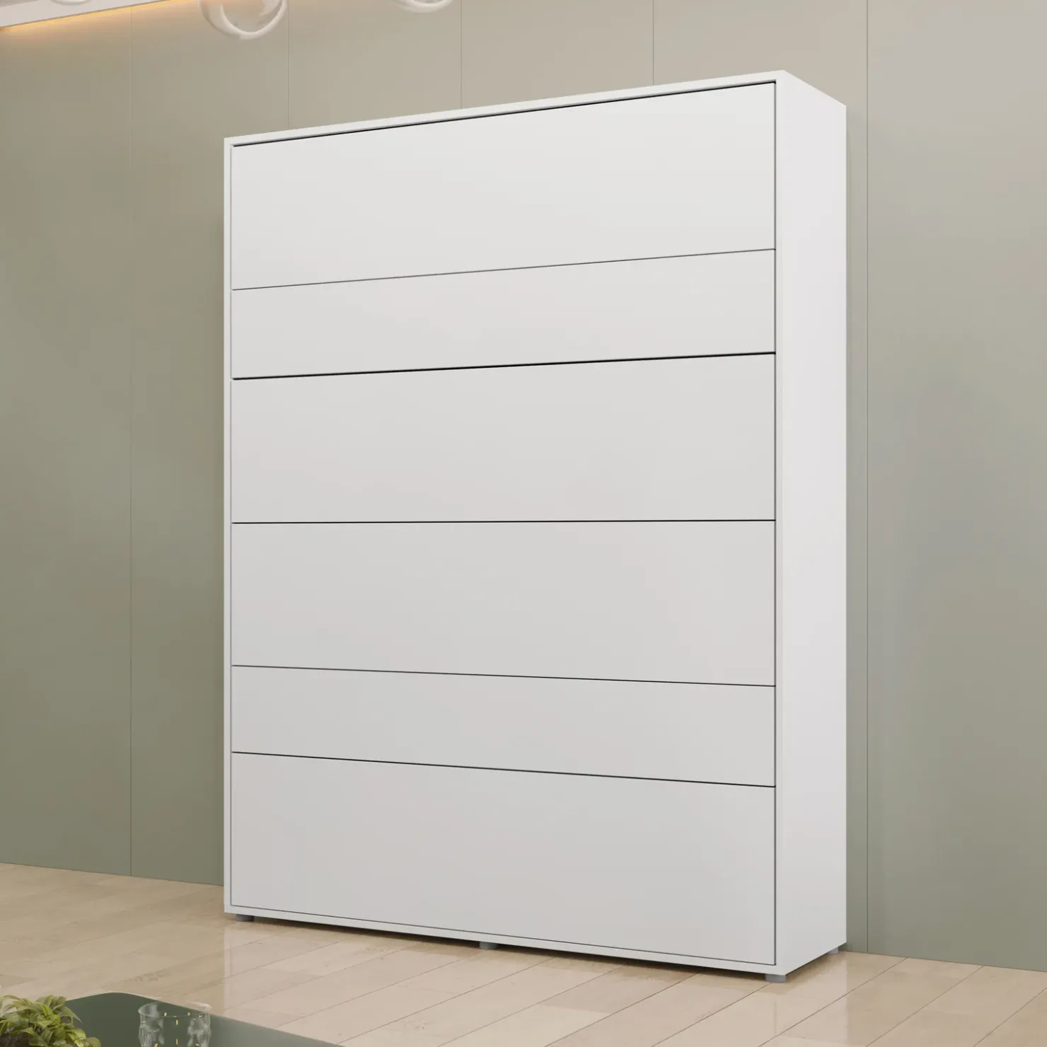 Garnero Arredamenti Letto a scomparsa verticale 160x200 cm matrimoniale bianco Camelio