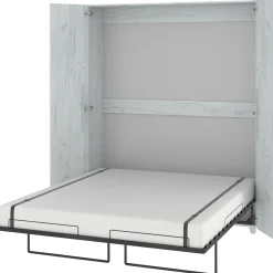 Garnero Arredamenti Letto a scomparsa verticale 160x200cm matrimoniale bianco pino Calvin Gihome® Bianco Frassinato Sale