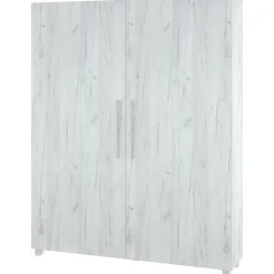 Garnero Arredamenti Letto a scomparsa verticale 160x200cm matrimoniale bianco pino Calvin Gihome® Bianco Frassinato Sale