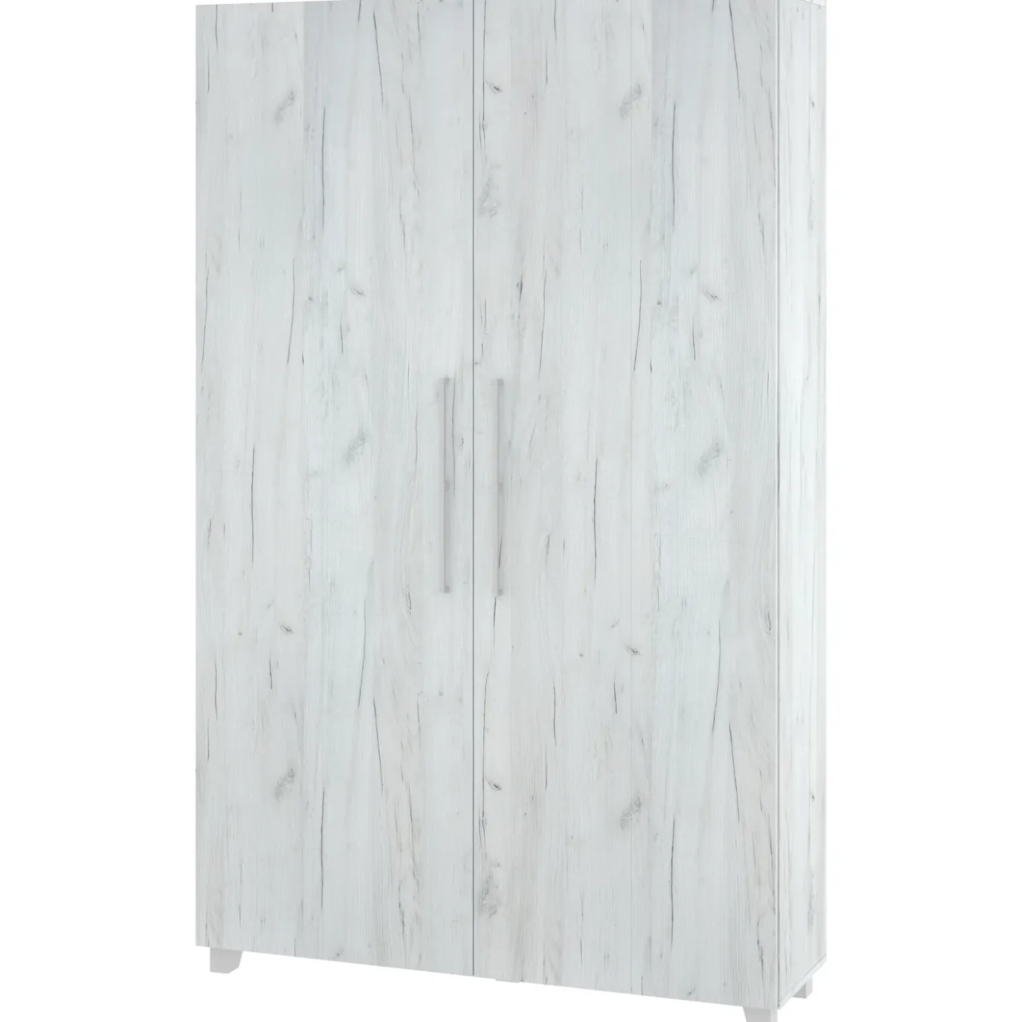 Garnero Arredamenti Letto a scomparsa verticale 120x200cm piazza e mezza bianco pino Calvin Gihome® Bianco Frassinato Outlet