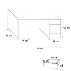 Garnero Arredamenti Letto a soppalco con armadio 254x120cm bianco Simone Gihome® Bianco Lucido Hot