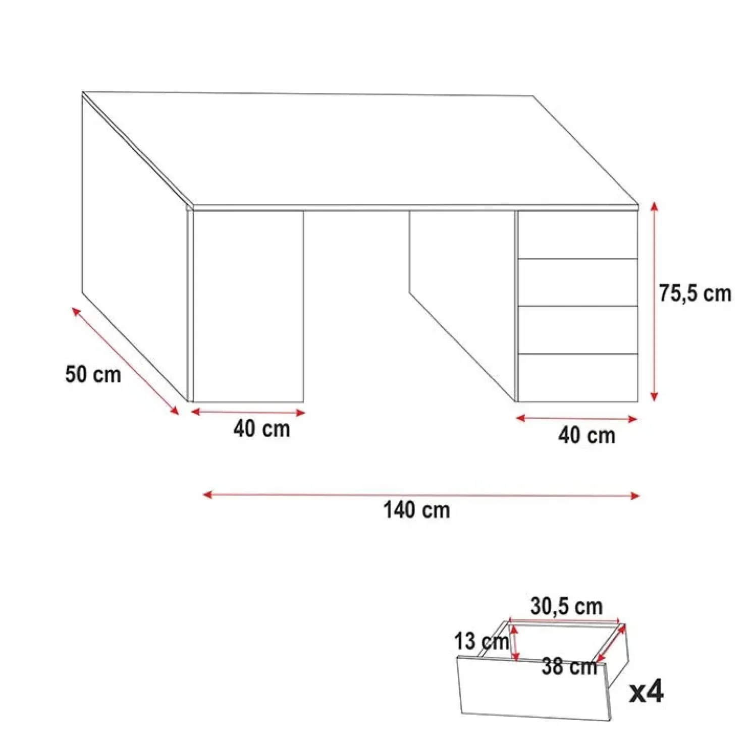 Garnero Arredamenti Letto a soppalco con armadio 254x120cm bianco grigio Simone Gihome® Bianco Lucido - Grigio Outlet