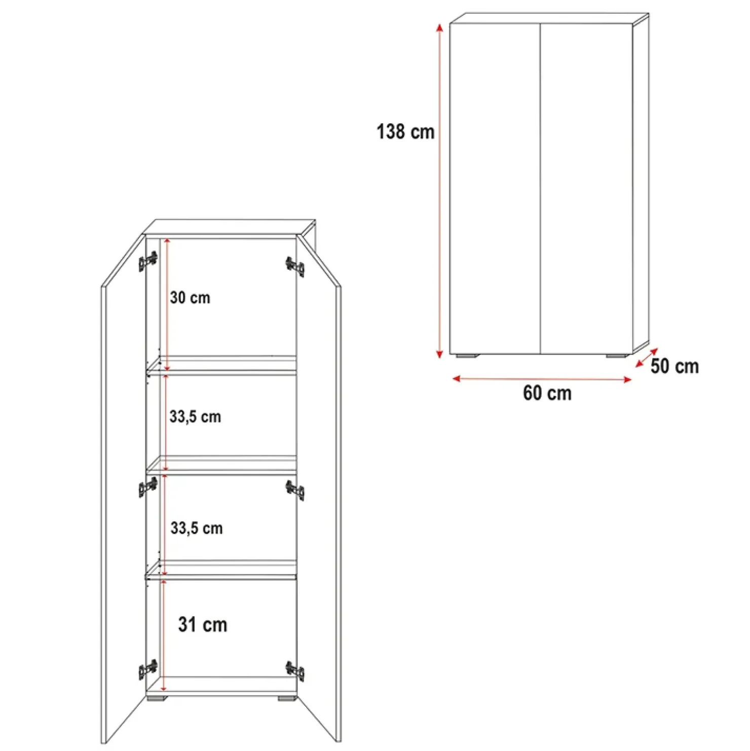 Garnero Arredamenti Letto a soppalco con armadio 254x120cm bianco grigio Simone Gihome® Bianco Lucido - Grigio Outlet