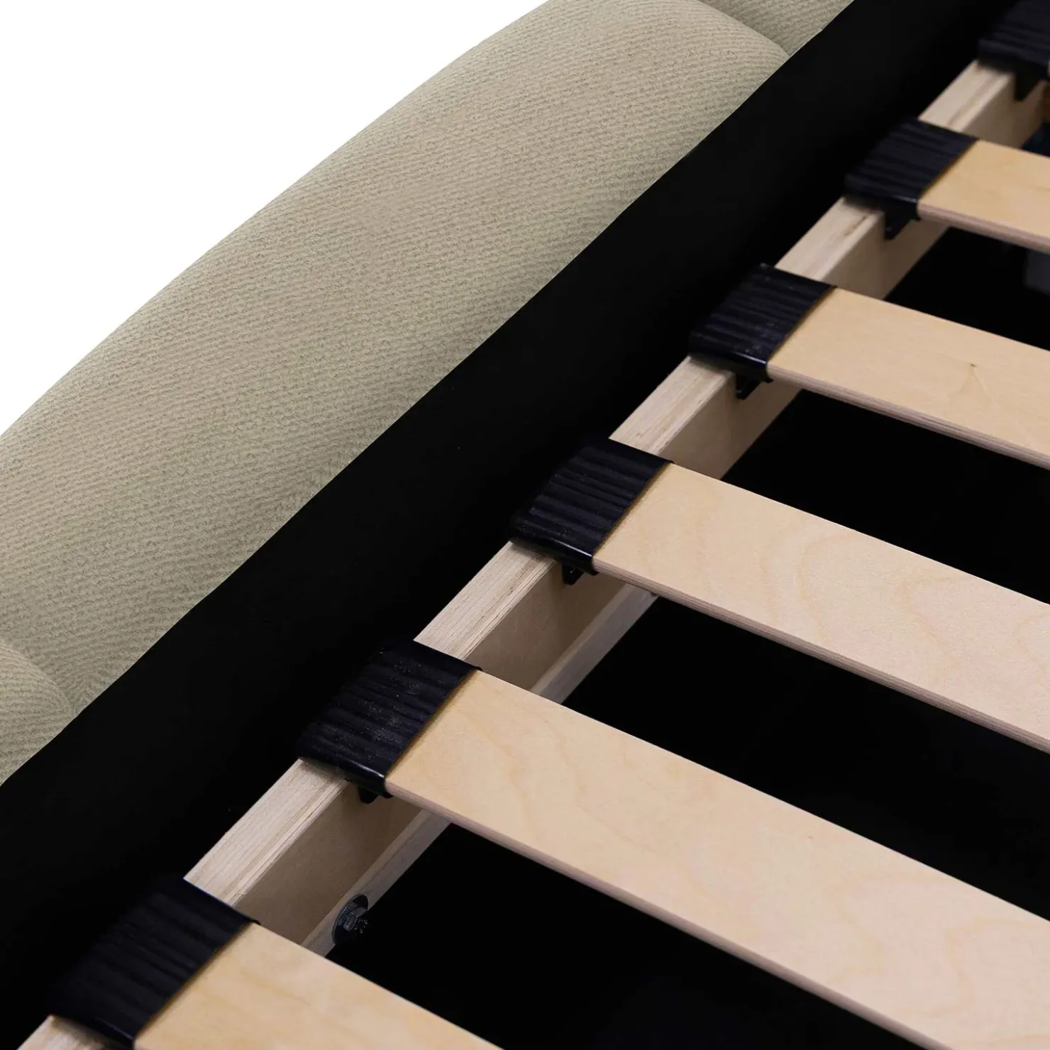 Garnero Arredamenti Letto alla francese 140x200cm con rete contenitore imbottito beige Aluna Tessuto Paros Beige Discount