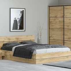 Garnero Arredamenti Letto alla francese 140x200cm con contenitore quercia Tamika Hot