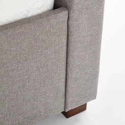 Garnero Arredamenti Letto alla francese 140x200cm in tessuto grigio Mestre Gihome® Best