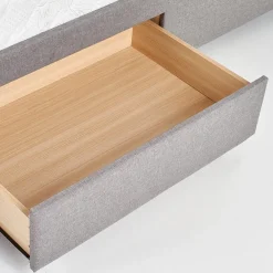 Garnero Arredamenti Letto alla francese 140x200cm in tessuto grigio Mestre Gihome® Best