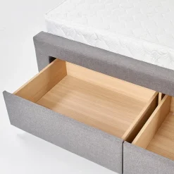 Garnero Arredamenti Letto alla francese 140x200cm in tessuto grigio Mestre Gihome® Best