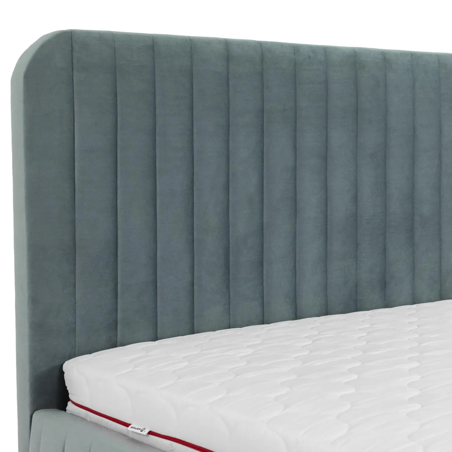 Garnero Arredamenti Letto contenitore matrimoniale 160x200 imbottito velluto grigio scuro Poffi Tessuto Vellutato Lucido Grigio Scuro Sale