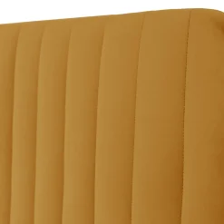 Garnero Arredamenti Letto contenitore matrimoniale 160x200 imbottito velluto senape Poffi Tessuto Vellutato Lucido Senape Hot