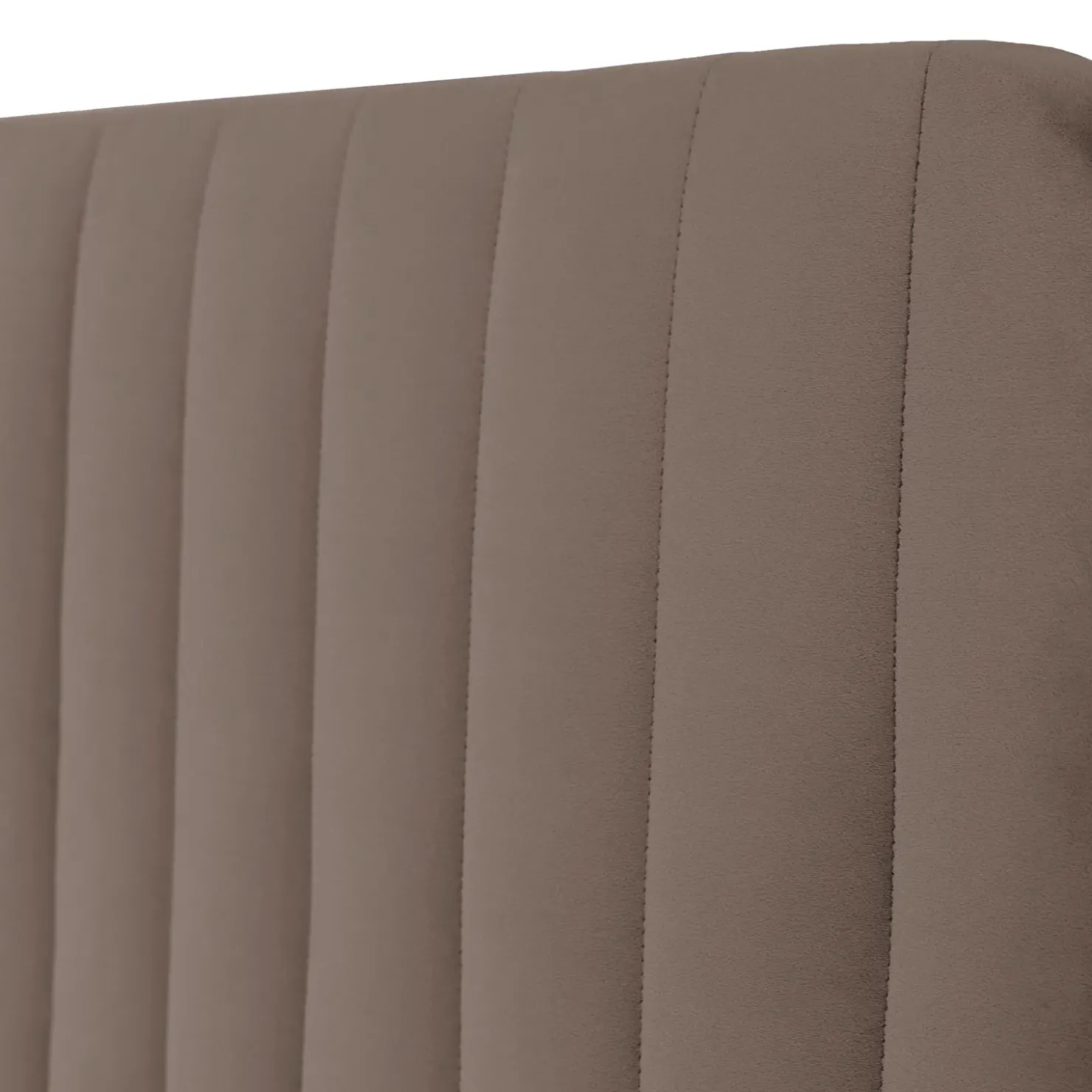 Garnero Arredamenti Letto contenitore matrimoniale 160x200 imbottito velluto marrone Poffi Tessuto Vellutato Lucido Marrone