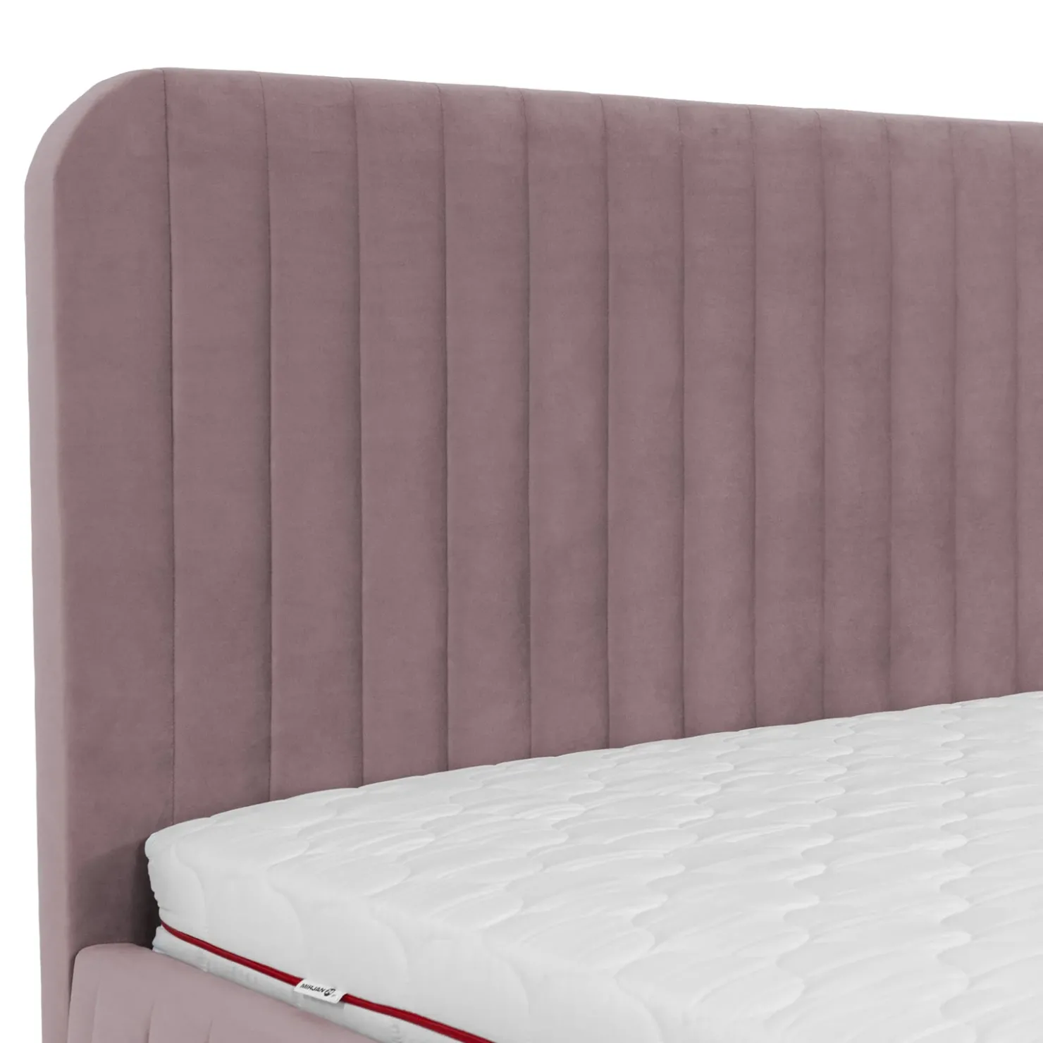 Garnero Arredamenti Letto contenitore matrimoniale oversize 180x200 imbottito velluto rosa Poffi Tessuto Vellutato Lucido Rosa Outlet