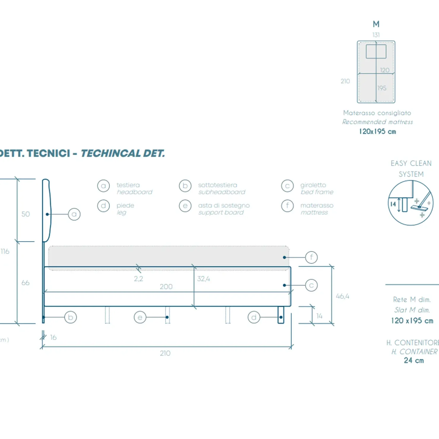 Garnero Arredamenti Letto contenitore una piazza e mezza 120x195cm imbottito tessuto rosa LuxeSleep Tessuto Lycra Fucsia New