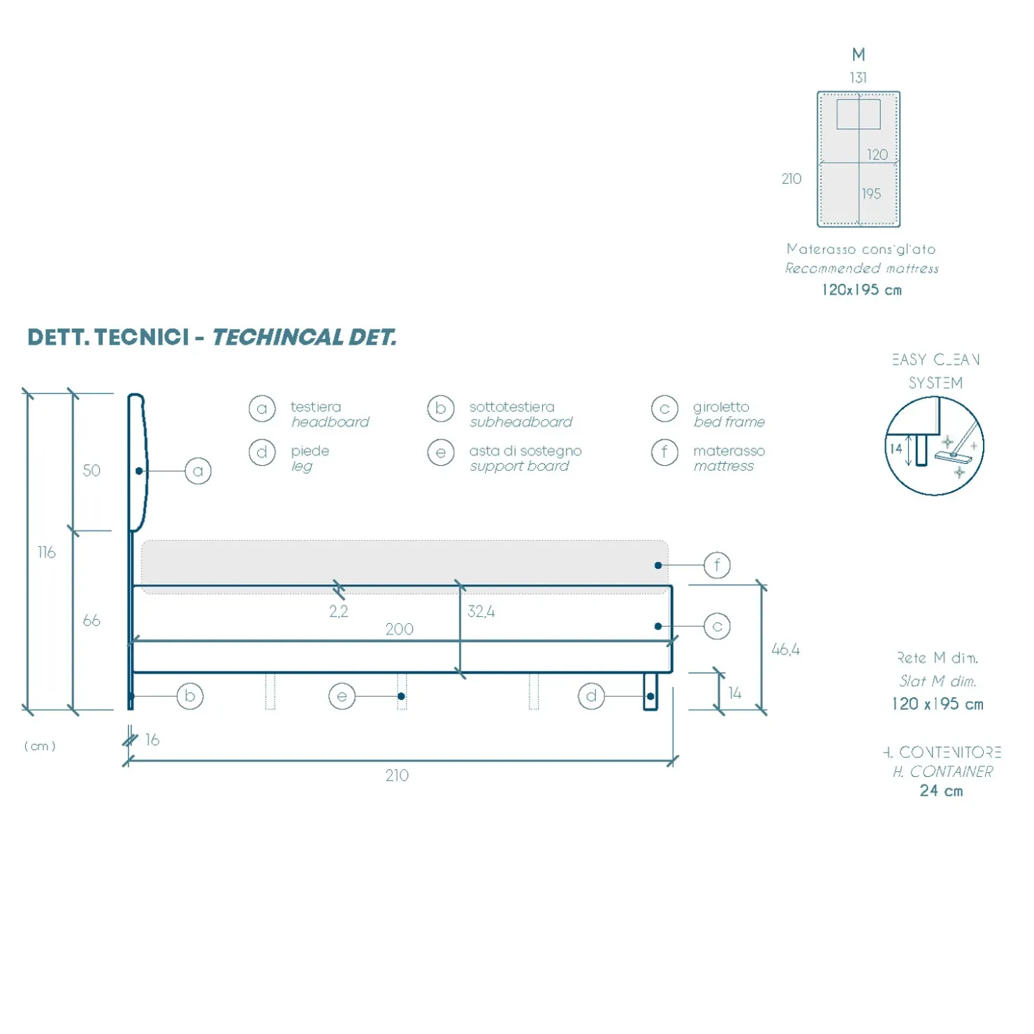 Garnero Arredamenti Letto contenitore una piazza e mezza 120x195cm imbottito tessuto grigio ZenZone Sale