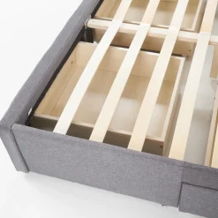 Garnero Arredamenti Letto matrimoniale con cassettoni 160x200cm grigio nero Galileo Sale