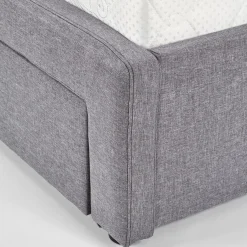 Garnero Arredamenti Letto matrimoniale con cassettoni 160x200cm grigio nero Galileo Sale