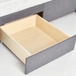 Garnero Arredamenti Letto matrimoniale con cassettoni 160x200cm grigio nero Galileo Sale