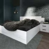 Garnero Arredamenti Letto matrimoniale con comodini 160x200cm pino bianco Angara New