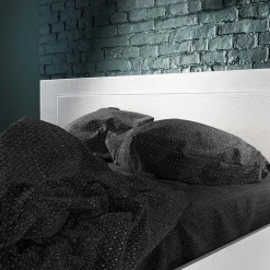 Garnero Arredamenti Letto matrimoniale con comodini 160x200cm pino bianco Angara New