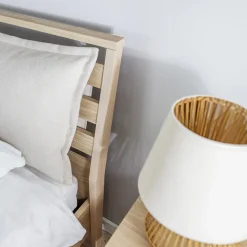 Garnero Arredamenti Letto matrimoniale contenitore 160x200cm rovere Noor New