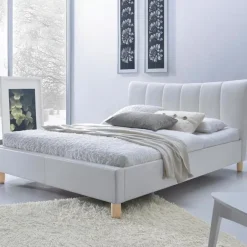 Garnero Arredamenti Letto matrimoniale in ecopelle 160x200cm Cabras Gihome® Bianco Discount