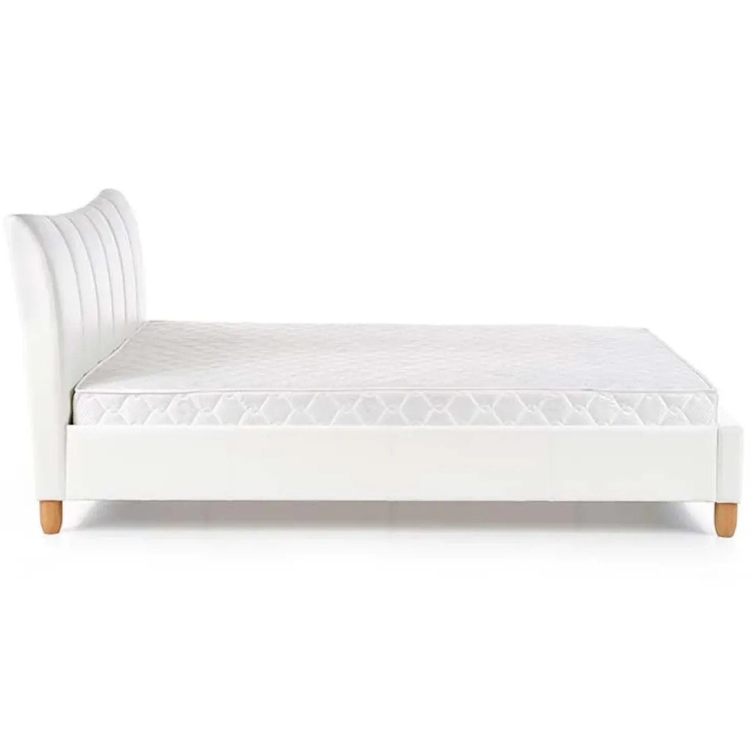 Garnero Arredamenti Letto matrimoniale in ecopelle 160x200cm Cabras Gihome® Bianco Discount