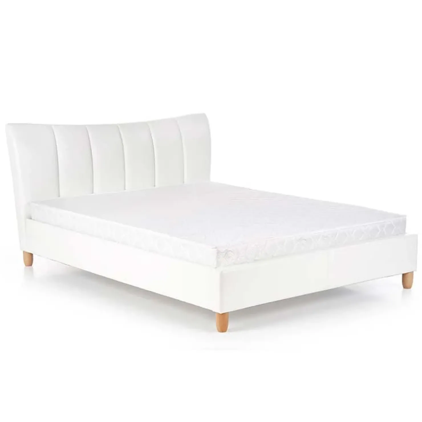 Garnero Arredamenti Letto matrimoniale in ecopelle 160x200cm Cabras Gihome® Bianco Discount