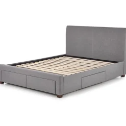 Garnero Arredamenti Letto matrimoniale in tessuto con cassettoni 160x200cm Mestre Gihome® Grigio Best